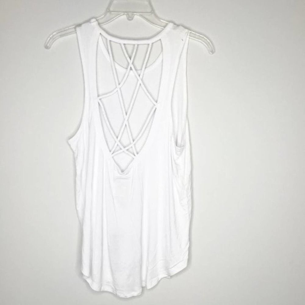 CHASER Cool Jersey Strappy Scoop Back Muscle Tank  - Picture 10 of 11